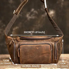 Riñonera Deportiva de Cuero para Hombre - Bandolera Retro Multifuncional