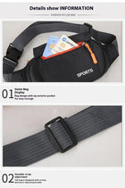 Riñonera Deportiva Impermeable para Hombre - Bolsa de Cintura Crossbody