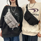 Riñonera Deportiva Hombre Y2K Grande Impermeable con Múltiples Compartimentos