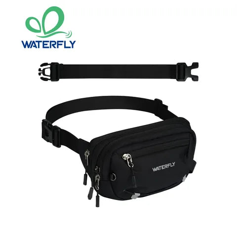 Riñonera Deportiva Impermeable 3L con Protección RFID - 9 Bolsillos Ajustable para Viajes y Senderismo