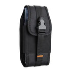 Riñonera Deportiva Hombre Oxford Negra con Doble Cremallera para Teléfono