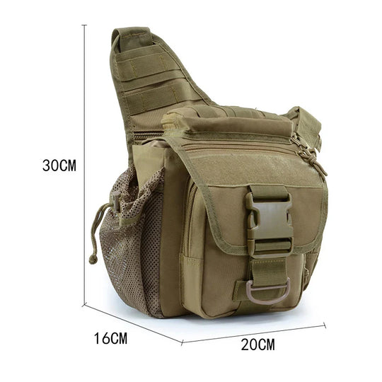 Riñonera Táctica Impermeable para Hombre - Bolso de Hombro Camuflaje para Senderismo y Viajes