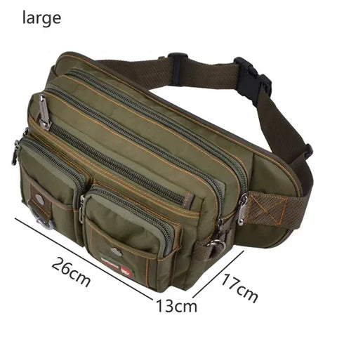 Riñonera Deportiva Hombre Impermeable Grande Multifuncional - Bolsa Pechera Oxford