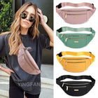 Riñonera Deportiva Mujer - Bolso de Cintura de Piel Sintética Lisa