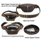 Riñonera de Cuero para Hombre - Bolso de Piel de Vestir Mini y Elegante