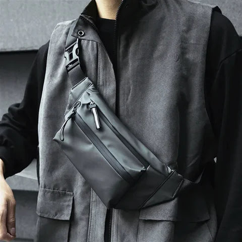 Riñonera Deportiva Unisex Negra - Bolsa Organizadora para Teléfono, Correr y Ciclismo