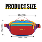 Riñonera Grande Unisex - Bolso Bandolera Casual de Cintura