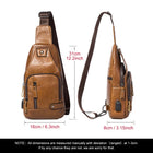 Riñonera de Cuero Genuino para Hombre - Bolso de Piel de Vestir Elegante