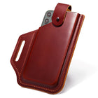 Riñonera Grande de Cuero Unisex - Bolso de Piel de Vestir Elegante