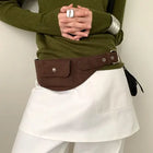 Riñonera Deportiva Mujer - Bolso Cintura Cuero Sintético Gamuza