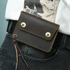 Riñonera Deportiva de Cuero Vintage Crazy Horse - Bolsa Cintura Hombre