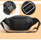 Riñonera Deportiva de Cuero Genuino para Hombre - Bolso Bandolera de Viaje