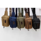 Riñonera Deportiva de Lona con 4 Bolsillos con Cremallera - Ideal para Senderismo y Camping