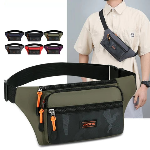 Riñonera Deportiva Multifuncional Antirrobo para Hombre - Ideal para Fitness y Móvil