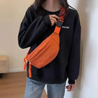 Riñonera Deportiva Mujer: Bolsa de Pecho Grande, Moda Coreana, Forma de Media Luna