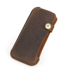 Riñonera de Cuero Genuino para Hombre - Bolsa para Teléfono 6.7