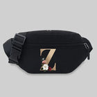 Riñonera Deportiva para Estudiantes - Bolsa de Lona con Letras Doradas