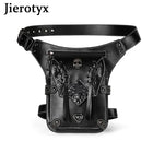 Riñonera Deportiva Punk de Cuero Vintage con Tachuelas - JIEROTYX