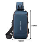 Riñonera de Viaje Antirrobo para Hombre - PU con Puerto USB