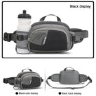 Riñonera Deportiva Impermeable con Portabotellas y Compartimento para Móvil - Bolsa de Cintura para Running y Fitness