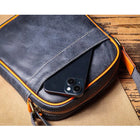 Riñonera de Cuero Vintage para Hombre - Bolso de Piel de Vestir Elegante