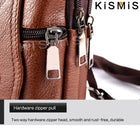 Riñonera Deportiva de Cuero Grande con Múltiples Bolsillos - Bolsa Bandolera para Hombre