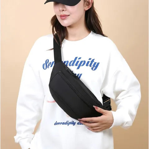 Riñonera Deportiva Impermeable de Dos Capas con Bolsillos