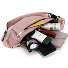 Riñonera Deportiva Mujer - Bolso de Cintura de Piel Sintética Lisa