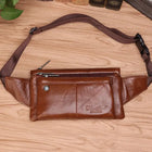 Riñonera de Cuero Vintage para Hombre - Bolso de Piel de Vestir Elegante
