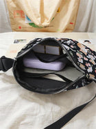 Riñonera Deportiva Unisex con Estampado Floral y de Gatos - Ajustable para Correr