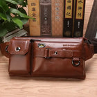 Riñonera Deportiva de Cuero Genuino para Hombre - Bolsa de Cintura Elegante y Duradera
