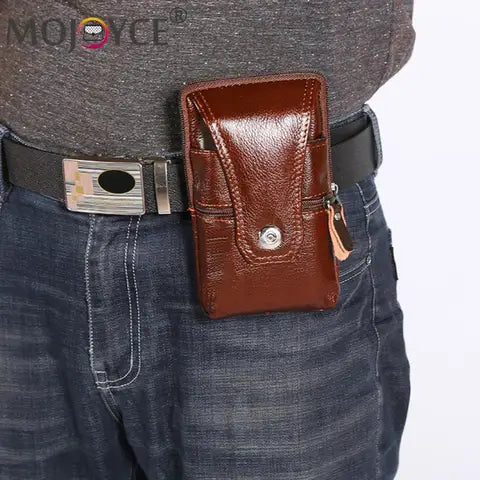 Riñonera Deportiva de Cuero Clásica - Bolso de Cintura para Hombre