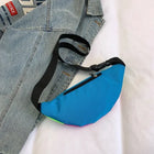 Riñonera Deportiva de Lona - Color Block, Forma Banana, Gran Capacidad