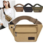 Riñonera Deportiva Hombre - Bolsa de Viaje de Lona con Múltiples Bolsillos