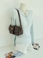 Riñonera Mujer Vintage Marrón - Bolso Bandolera Casual de Cintura