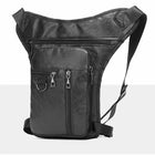 Riñonera Deportiva Multifuncional de Cuero Sintético para Hombre - Bolso de Cintura Grande con Compartimentos