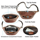 Riñonera de Cuero para Hombre - Bolso de Piel de Vestir Elegante