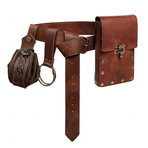 Riñonera Deportiva Unisex con Estilo Vikingo y Punk - Cartera de Cintura para Hombre y Mujer