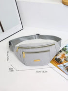 Riñonera Deportiva Impermeable Grande para Senderismo y Running - Bolsa de Cintura de Nailon
