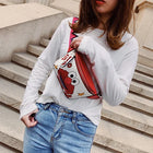 Riñonera Deportiva Mujer con Estampado de Personajes - Bolsa de Cintura Multifuncional
