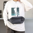 Riñonera Deportiva Hombre Nylon Multibolsillos - Bolsa Cintura Running Viaje