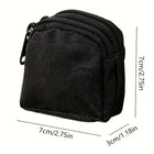 Riñonera Deportiva Táctica de Nylon con Doble Cremallera - Portatarjetas y Llavero