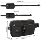 Riñonera Deportiva Impermeable para Mujer - Bolsa Pechera con Doble Cremallera y Múltiples Bolsillos, Correa Ajustable