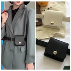 Riñonera Deportiva Mujer - Bolso Cintura Coreano de Cuero Sintético con Cartera