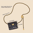 Riñonera Deportiva Elegante de Cuero Sintético con Cadena - Bolso de Cintura y Hombro