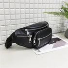 Riñonera Deportiva para Mujer: Bolso Cintura Ancha de Cuero Sintético, Bandolera Ajustable para Viajes
