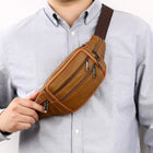 Riñonera de Cuero para Hombre - Bolso de Piel de Vestir Elegante