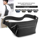 Riñonera Deportiva Impermeable para Hombre - Bolsa de Pecho y Cintura Multifuncional