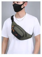 Riñonera Deportiva Impermeable Multifuncional de Gran Capacidad con Bolsillo para Móvil