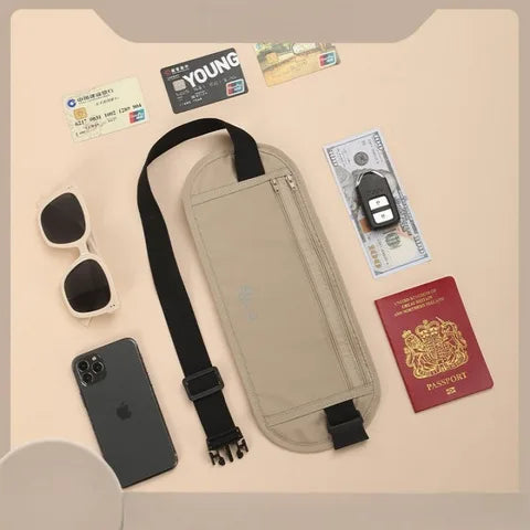 Riñonera Deportiva con Protección RFID - Fina y Antirrobo para Viajes